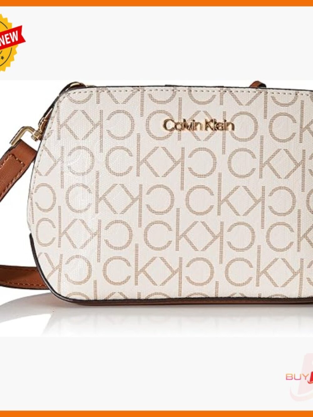 Triple Compartment Crossbody Bag with Multiple Pockets, PVC Material